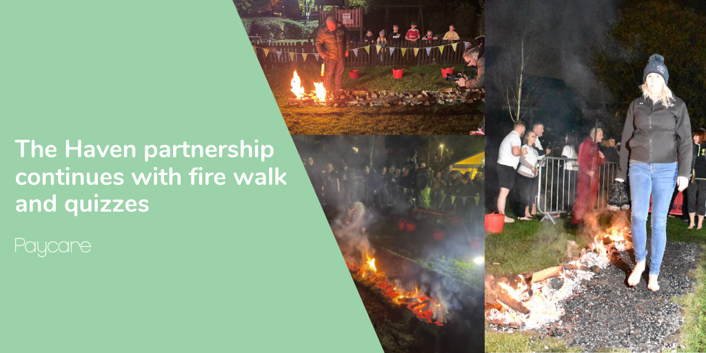 The Haven partnership continues with fire walk and quizzes